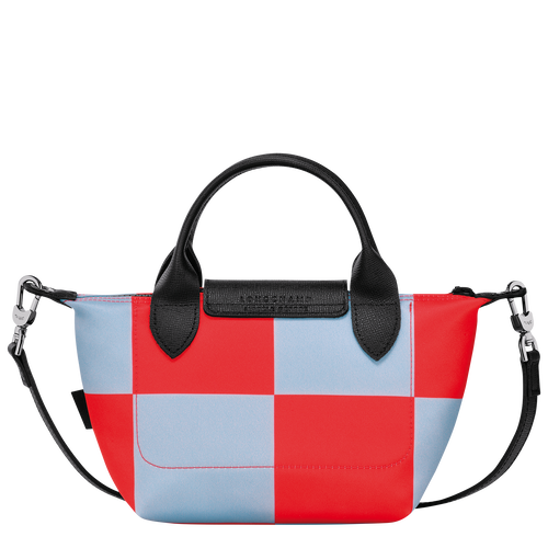 Le Pliage 系列 手提包 XS , 天藍色 / 紅色 - 帆布 - 查看 4 4