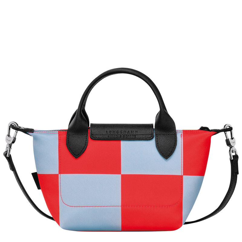 Le Pliage 系列 手提包 XS , 天藍色 / 紅色 - 帆布  - 查看 4 4