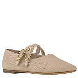 Le Foulonn&eacute; Ballerinas , Cream - Leather