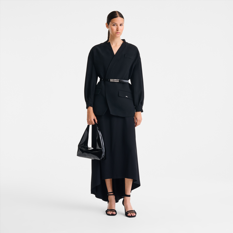 Le Pliage Xtra M Shoulder bag Black - Leather | Longchamp US