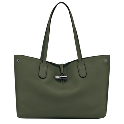 Shopper L Roseau Essential , Leder - Khaki