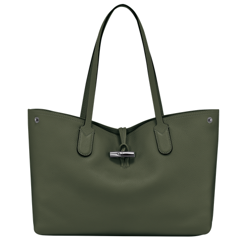 Le Roseau Essential L Tote bag , Khaki - Leather - View 1 of 5