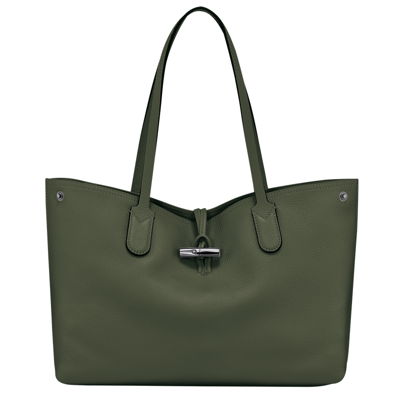 Le Roseau Essential L Tote bag , Khaki - Leather  - View 1 of 5