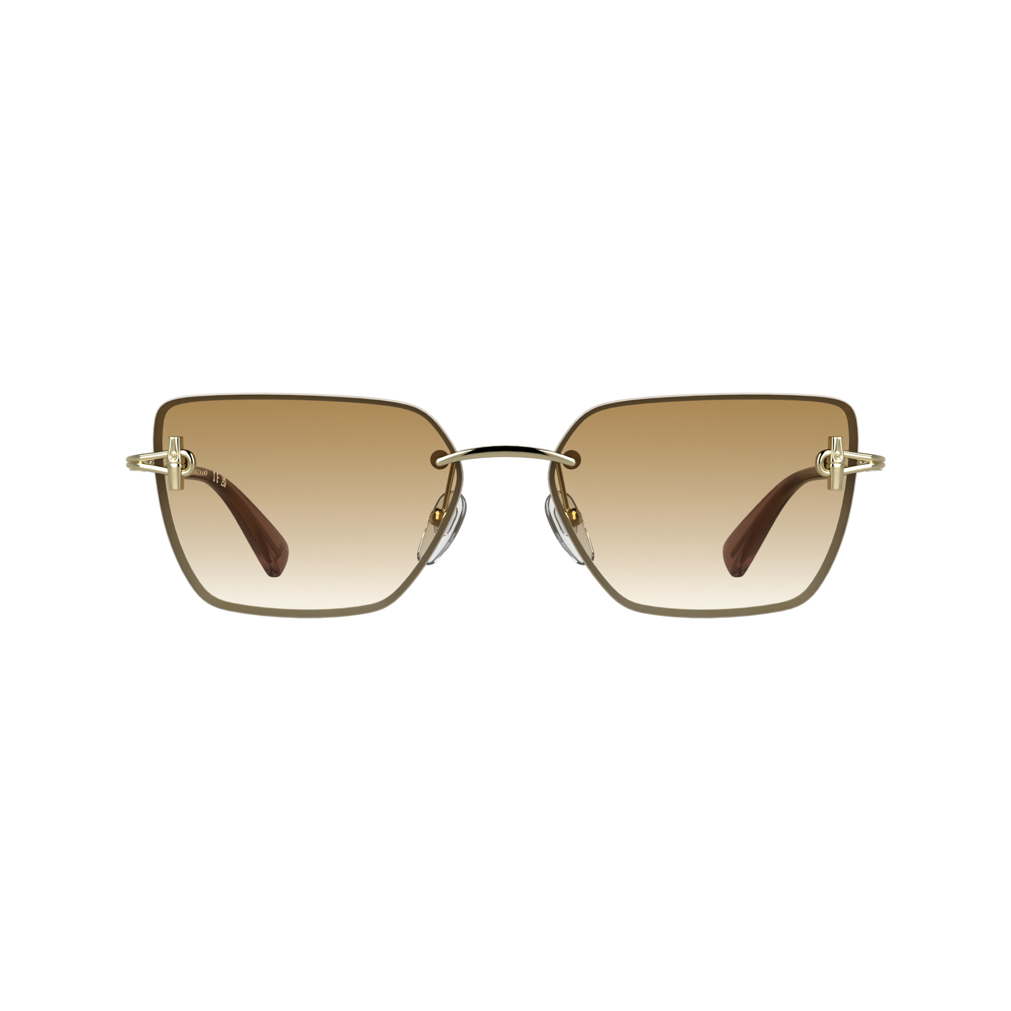 null Lunettes de soleil, Or/Brique