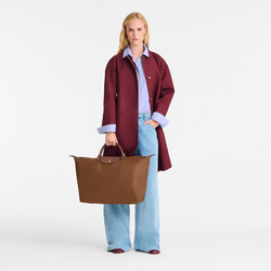 Saco de viagem L Le Pliage Original , Lona - Conhaque