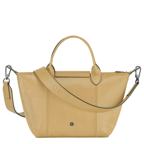 Le Pliage Cuir Top handle bag S, Desert
