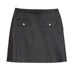 Skirt , Black - Leather