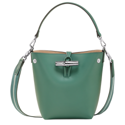 Roseau XS Bucket bag , Sage - Leather