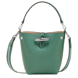 Roseau Bolso saco XS , Cuero - Salvia