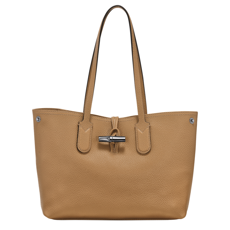 Le Roseau Essential M Tote bag Fawn - Leather | Longchamp US