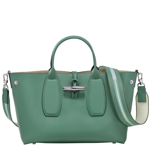 Le Roseau M Handbag , Sage - Leather - View 5 of  6