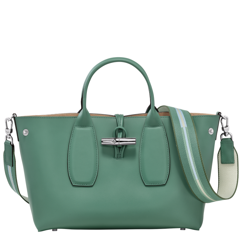 Le Roseau M Handbag , Sage - Leather  - View 5 of  6