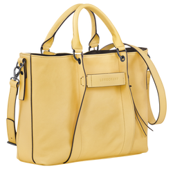 Longchamp 3D 手提包 M, 小麥白