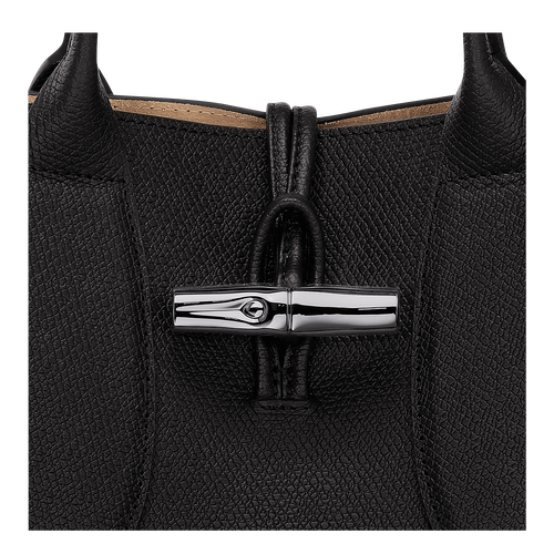 Le Roseau M Crossbody bag , Black - Leather - View 7 of  7