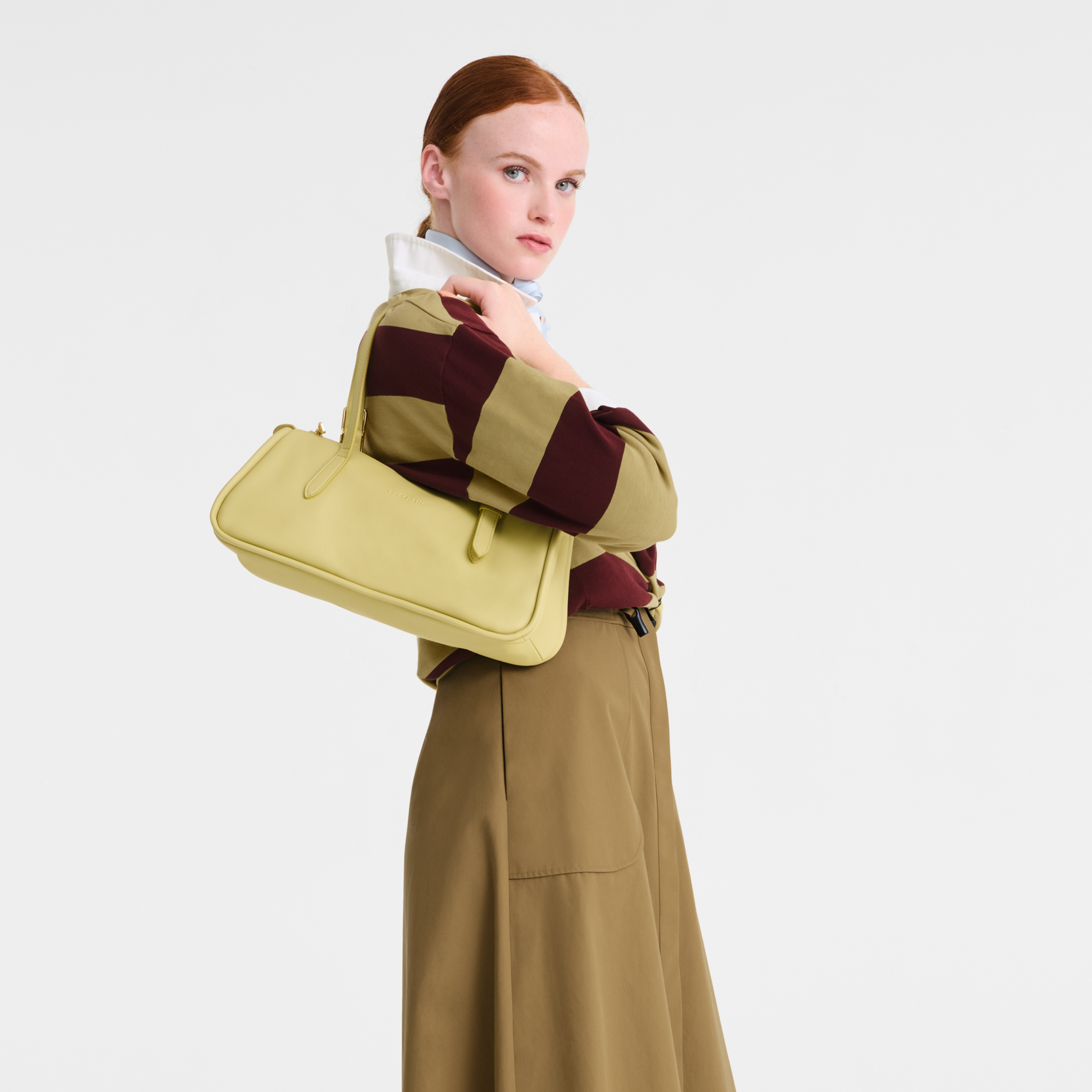 ローング L ショルダーバッグ ピスタチオ - レザー | ロンシャン JP ローング L ショルダーバッグ ピスタチオ - レザー | ロンシャン JP