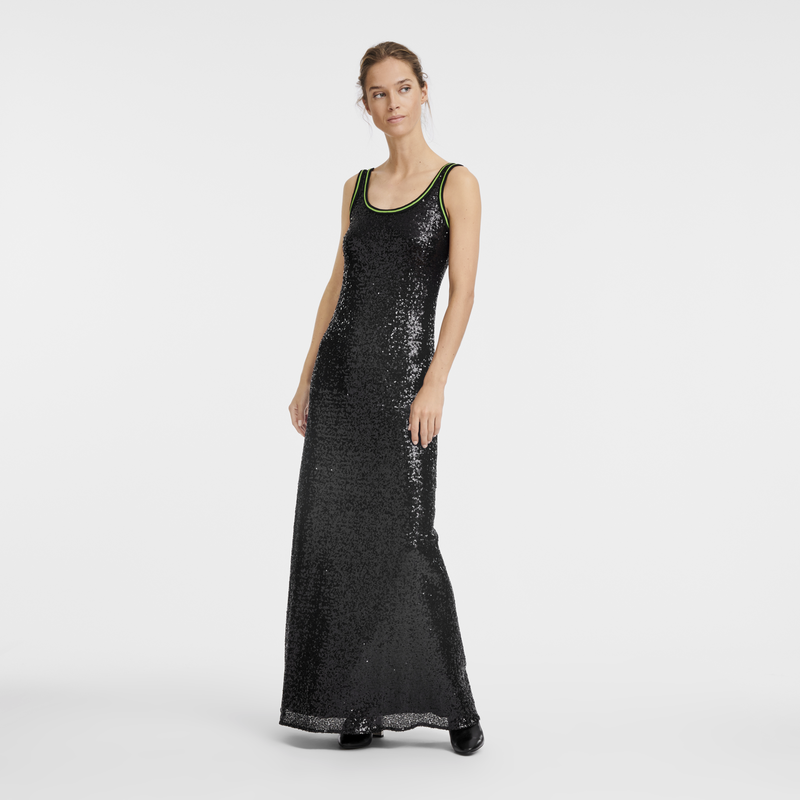 Long dress , Black - Sequin  - View 2 of  5