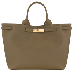 Le Smart L Tote bag , Olive - Leather