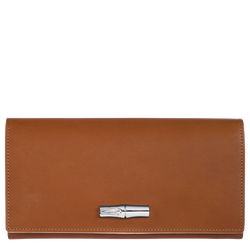 Roseau Continental wallet , Cognac - Leather