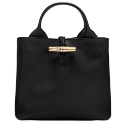 Le Roseau S Handbag , Black - Leather