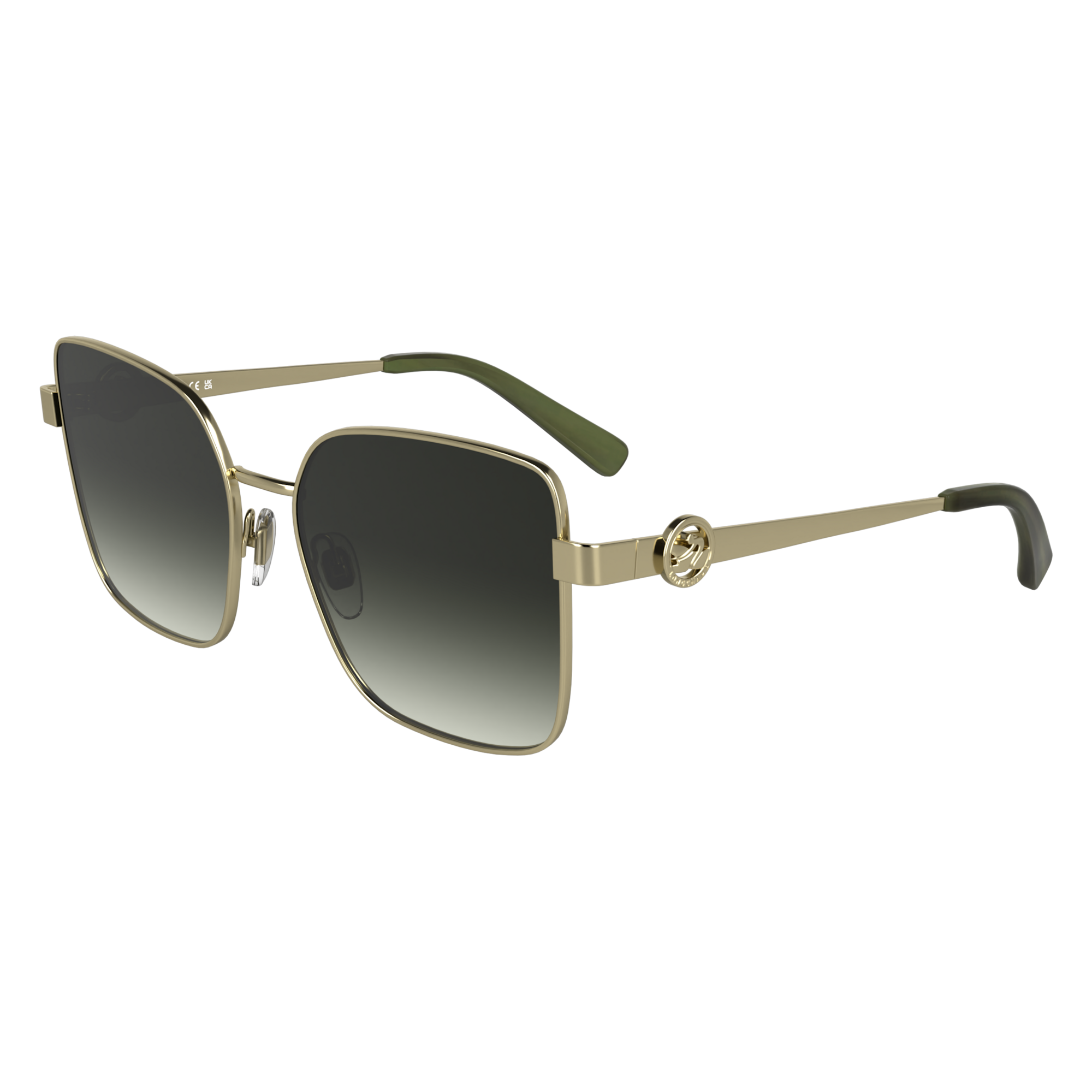null Sunglasses, Gold/Khaki