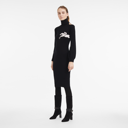 Robe , Maille - Noir