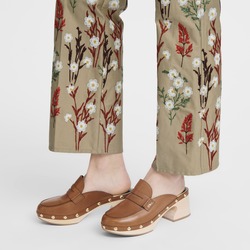 Clogs La Cigale , Leder - Cognac