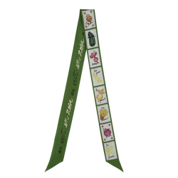 Pink and Green Headband , Laurel - Silk