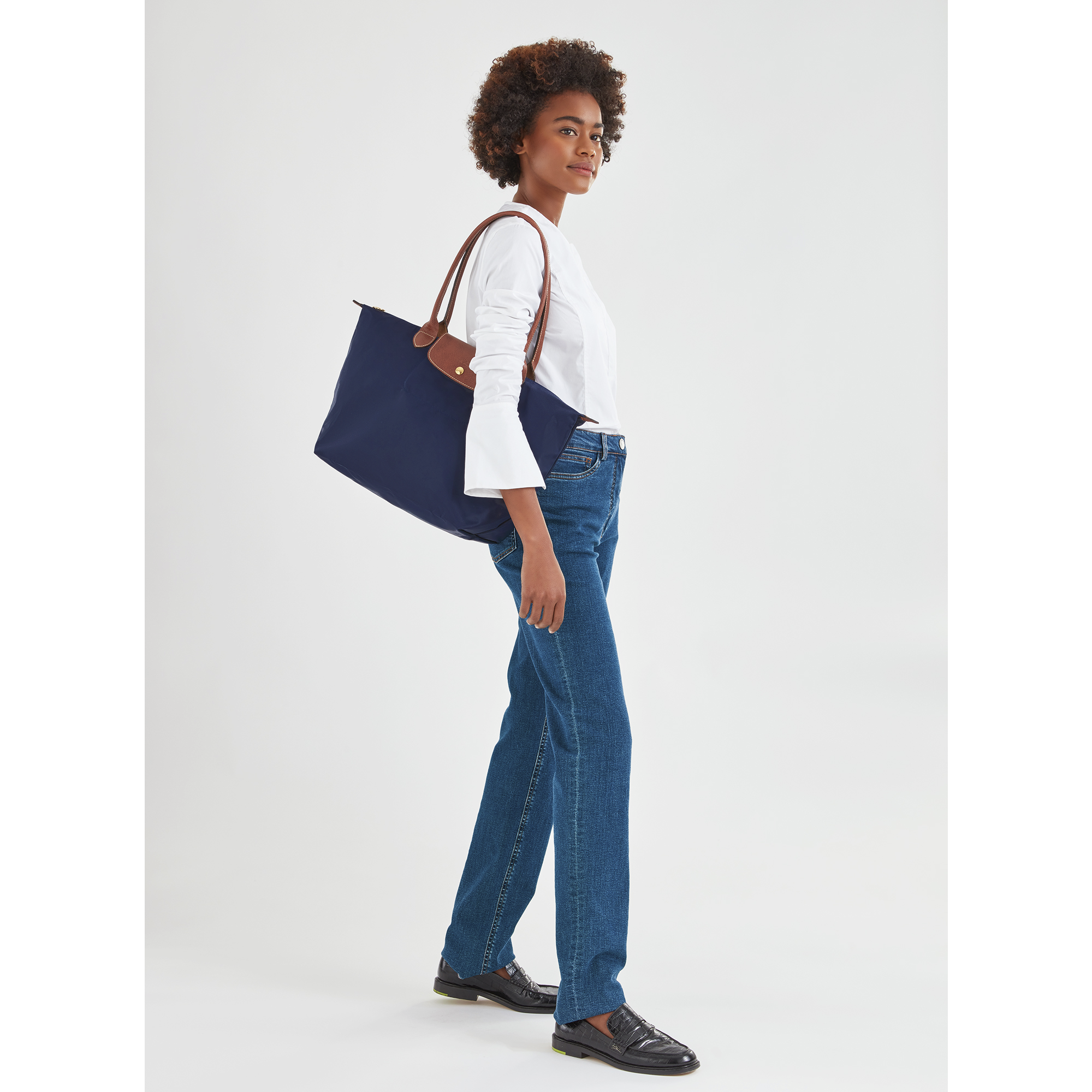 Shoulder bag L Le Pliage Original Navy 