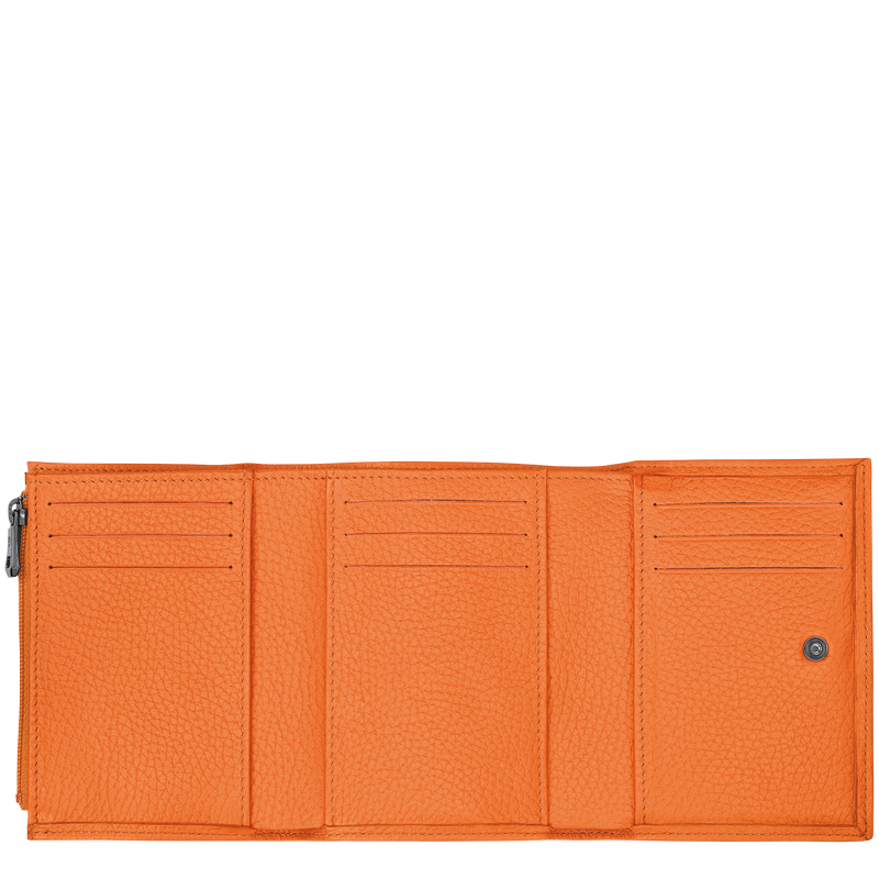 Brieftasche im Kompaktformat Le Roseau Essential , Leder - Orange  - Ansicht 2 von 2
