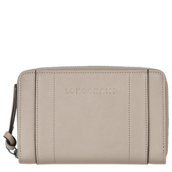 Portefeuille Longchamp 3D , Cuir - Argile