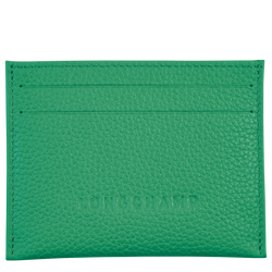 Le Foulonné Cardholder , Green - Leather