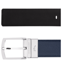 Herrengürtel Le Foulonné , Leder - Navy/Schwarz
