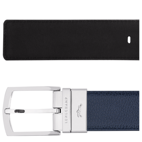 Ceinture homme Le Foulonné , Cuir - Navy/Noir - Vue 2 de 4