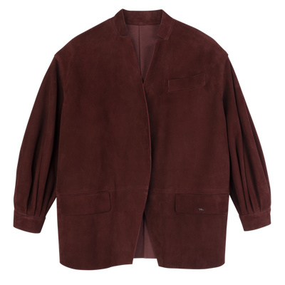 Veste , Cuir - Bordeaux