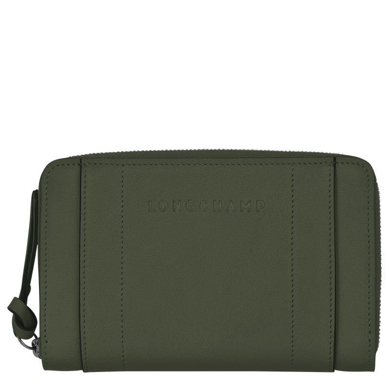 Longchamp 3D Wallet , Khaki - Leather  - View 1 of 4