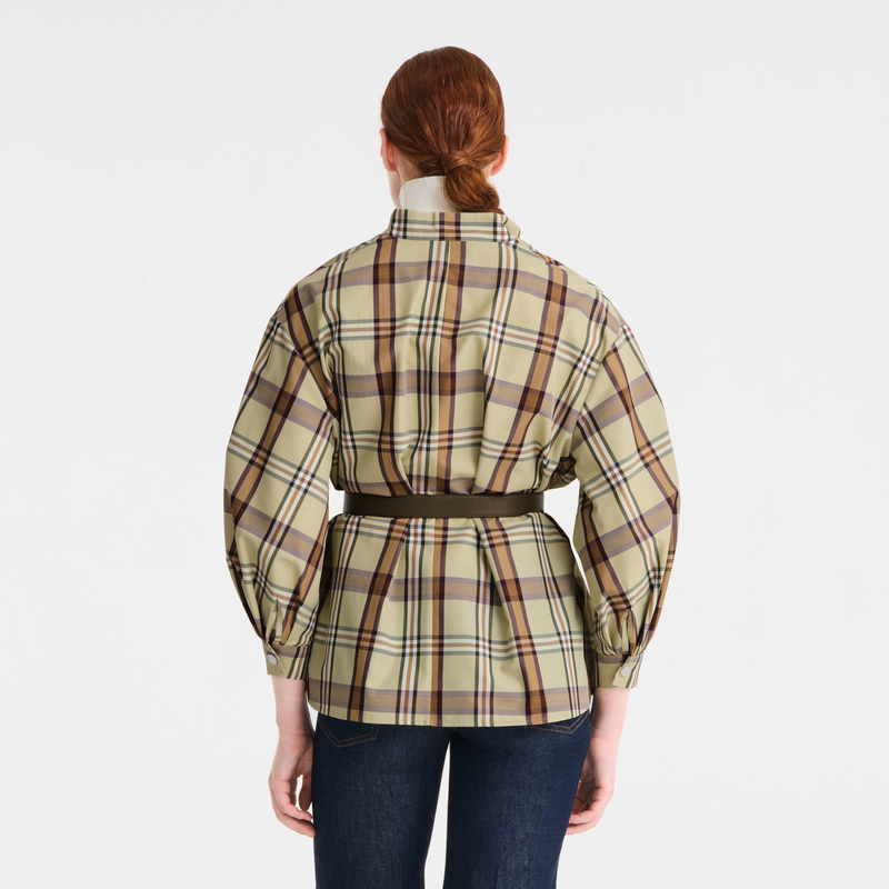 Kimono jacket , Pistachio - Techno taffeta  - View 3 of 5