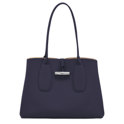 Sac cabas L Roseau , Cuir - Myrtille