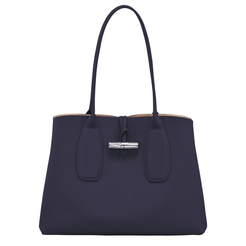 Le Roseau L Tote bag , Bilberry - Leather  - View 1 of  4