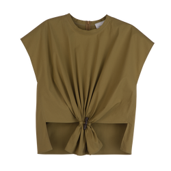 Top , Olive - Popelin