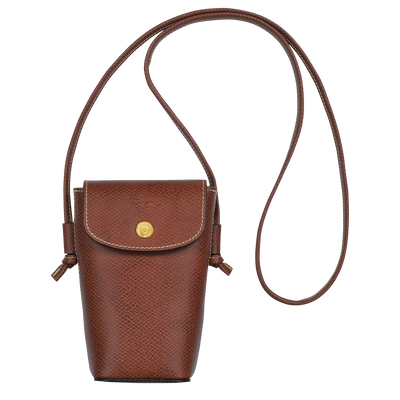 Épure Phone case with leather lace , Brown - Leather