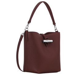 Le Roseau XS Bucket bag , Burgundy - Leather