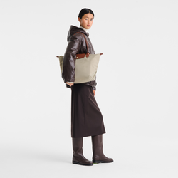 Le Pliage Original M Tote bag , Pebble - Recycled canvas