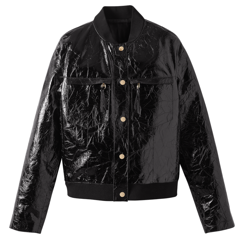 Jacket Black Leather Longchamp GB
