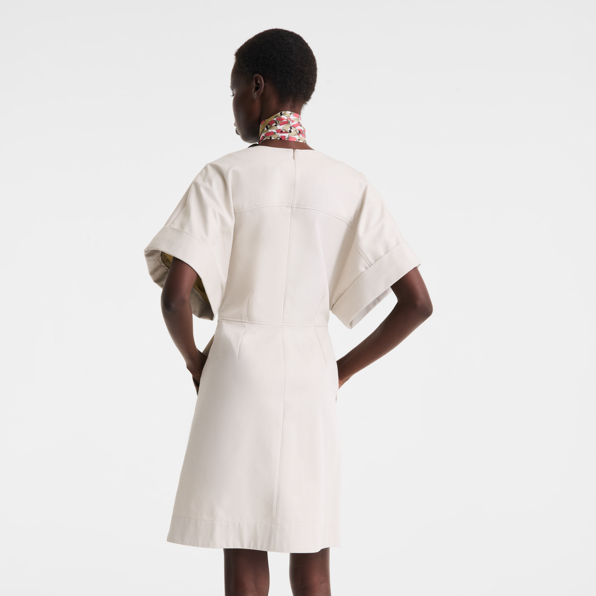 null Short dress, Ivory