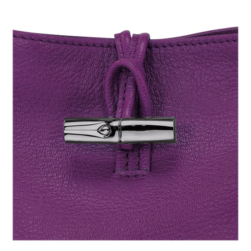 Le Roseau XS Crossbody bag , Violet - Leather - View 5 of  5