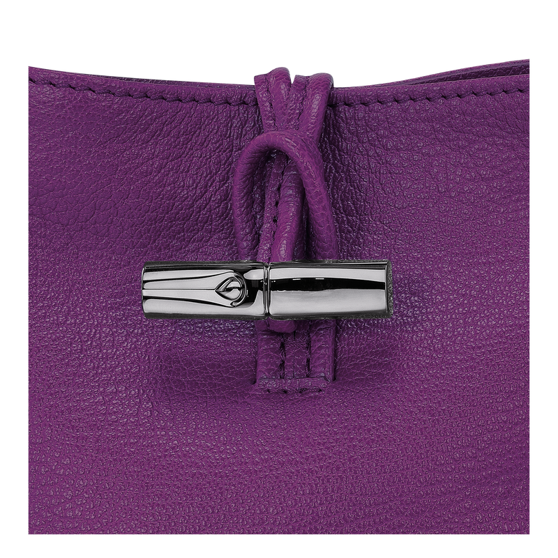 Le Roseau XS Crossbody bag , Violet - Leather  - View 5 of  5