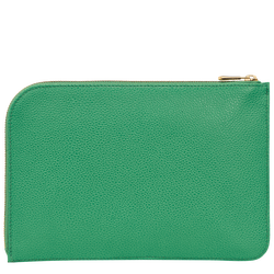 Le Foulonné Pouch , Green - Leather
