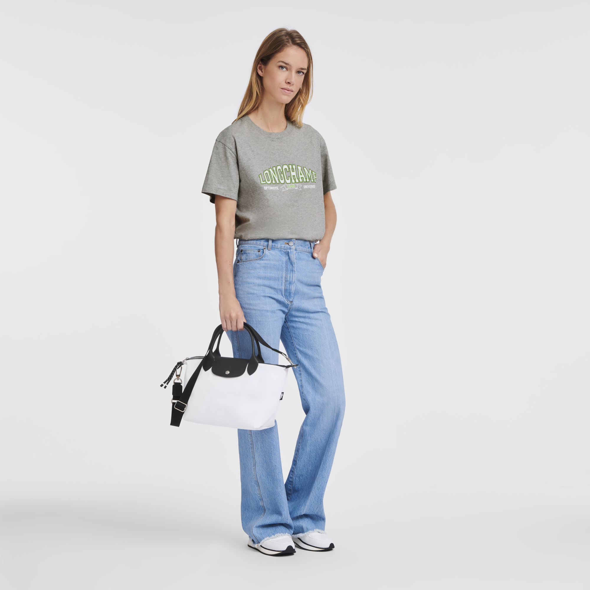 Le Pliage Energy Borsa con manico S,  Bianco