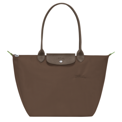Borsa da spalla L Le Pliage Green , Tela riciclata - Terra
