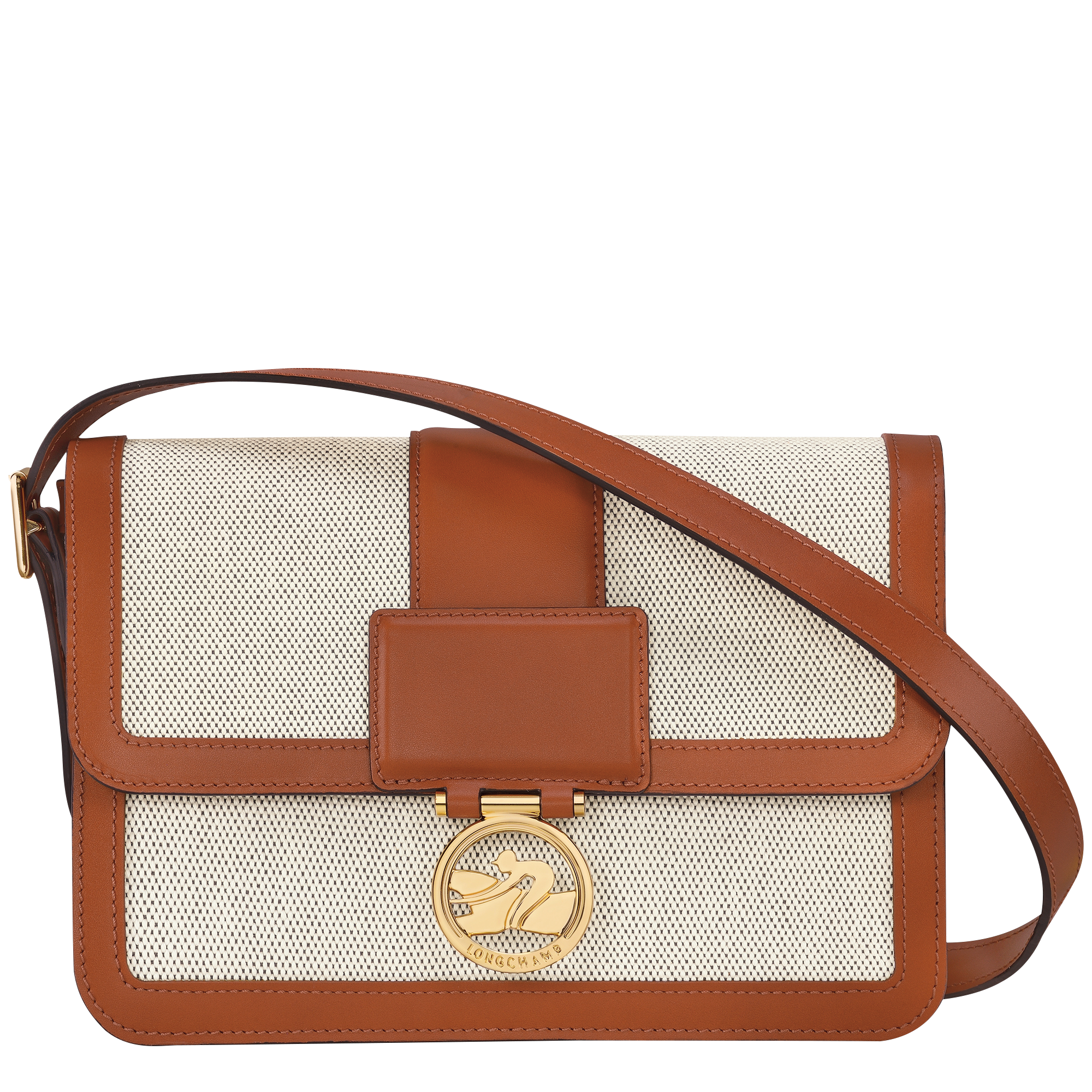 Box-Trot M Crossbody bag Cognac - Canvas (10175HBX504)